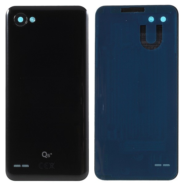 Back Cover With Camera Lens Compatible for LG Q6 (2017) - Black
