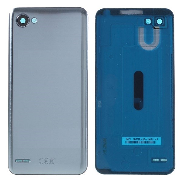 Back Cover With Camera Lens Compatible for LG Q6 (2017) - Grey