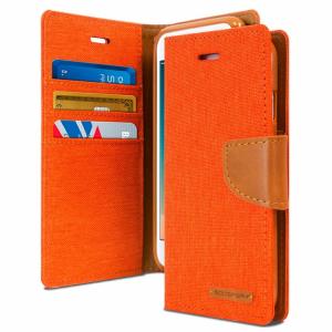 Goospery Canvas Diary Wallet Case for Apple iPhone 7/8 Plus - Orange
