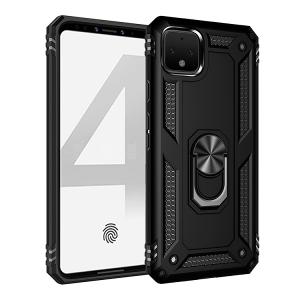 Armor Hybrid Military Case with Ring Kickstand for Google Pixel 4 XL - Black