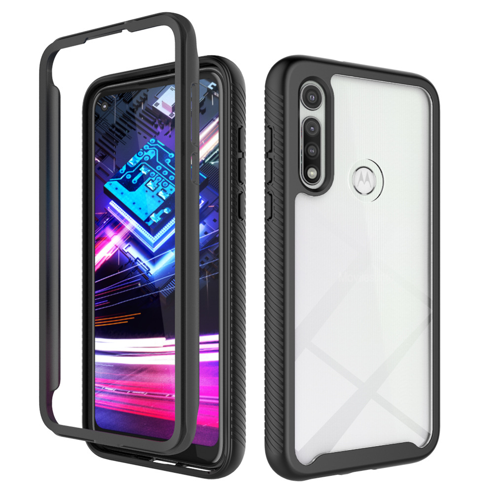 Full Body Slim Armor Case for Moto One 5G Ace - Black