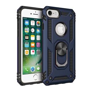 Armor Hybrid Military Case with Ring Kickstand for Apple iPhone 16e / 17e - Navy Blue