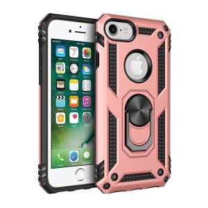 Armor Hybrid Military Case with Ring Kickstand for Apple iPhone 16e / 17e - Rose Golden