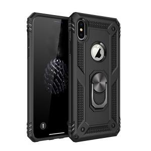 Armor Hybrid Military Case with Ring Kickstand for Apple iPhone XR - Black