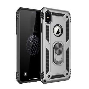 Armor Hybrid Military Case with Ring Kickstand for Apple iPhone XR - Silver