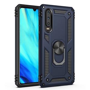 Armor Hybrid Military Case with Ring Kickstand for Samsung Galaxy A20/A30 - Navy Blue