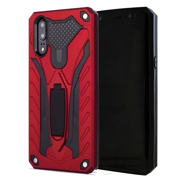Rugged Defender Case with Kickstand for Samsung Galaxy A10 - Red