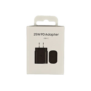 25W USB-C PD Super Fast Charging Wall Charger in Retail Packaging - Black