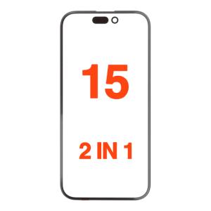 2IN1 (Front Glass + OCA Preinstalled) Compatible for iPhone 15