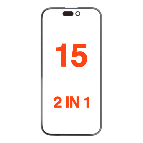 2IN1 (Front Glass + OCA Preinstalled) Compatible for iPhone 15