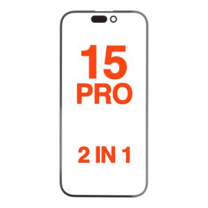 2IN1 (Front Glass + OCA Preinstalled) Compatible for iPhone 15 Pro