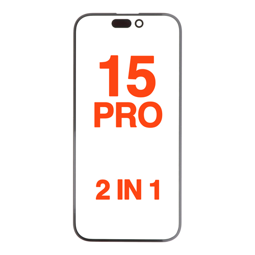 2IN1 (Front Glass + OCA Preinstalled) Compatible for iPhone 15 Pro