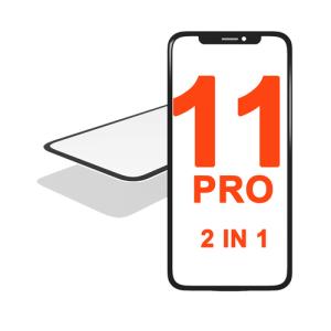 3IN1 (Front Glass + OCA Preinstalled + Frame) Compatible for iPhone 11 Pro