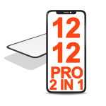 3IN1 (Front Glass + OCA Preinstalled + Frame) Compatible for iPhone 12 / 12 Pro