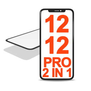 3IN1 (Front Glass + OCA Preinstalled + Frame) Compatible for iPhone 12 / 12 Pro