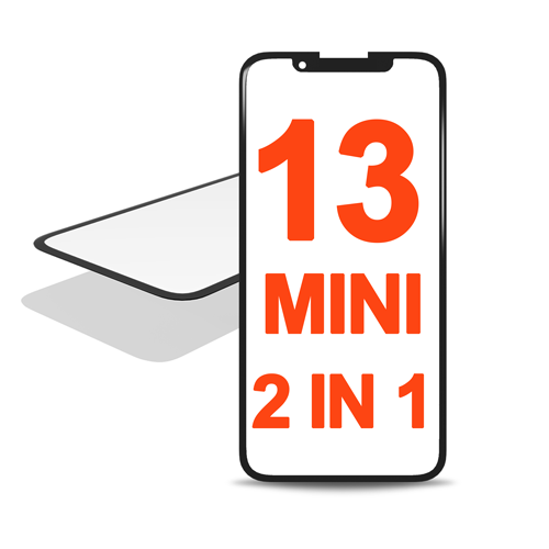 3IN1 (Front Glass + OCA Preinstalled + Frame) Compatible for iPhone 13 Mini