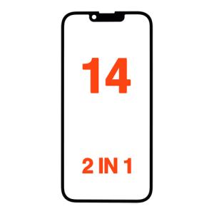 3IN1 (Front Glass + OCA Preinstalled + Frame) Compatible for iPhone 14