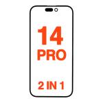 3IN1 (Front Glass + OCA Preinstalled + Frame) Compatible for iPhone 14 Pro