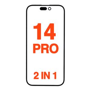 3IN1 (Front Glass + OCA Preinstalled + Frame) Compatible for iPhone 14 Pro