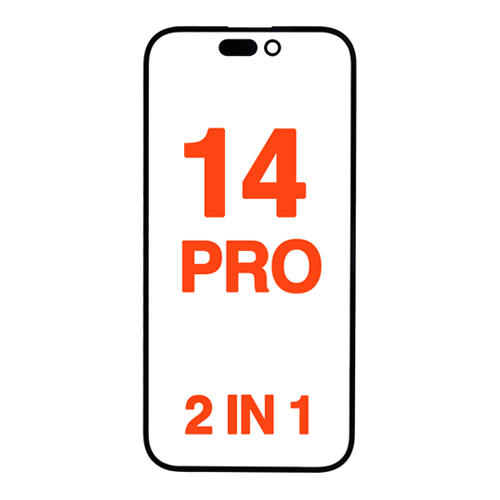 3IN1 (Front Glass + OCA Preinstalled + Frame) Compatible for iPhone 14 Pro