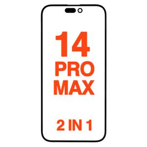 3IN1 (Front Glass + OCA Preinstalled + Frame) Compatible for iPhone 14 Pro Max