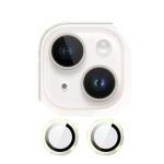 Metal Glass Lens Protection Compatible for iPhone 15 / 15 Plus - Yellow