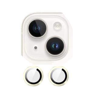 Metal Glass Lens Protection Compatible for iPhone 15 / 15 Plus - Yellow