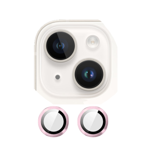 Metal Glass Lens Protection Compatible for iPhone 14 / 14 Plus - Pink