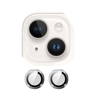 Metal Glass Lens Protection Compatible for iPhone 14 / 14 Plus - White