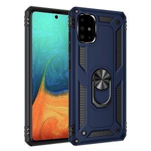 Armor Hybrid Military Case with Ring Kickstand for Samsung Galaxy A51- Navy Blue