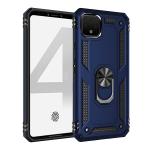 Armor Hybrid Military Case with Ring Kickstand for Google Pixel 4a - Navy Blue