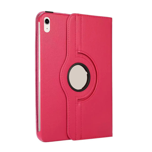 360 Degree Rotating Stand Smart Cover for Apple iPad 10 (2022) / iPad 11 (2025) - Hot Pink