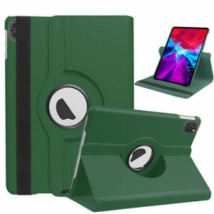360 Degree Rotating Stand Smart Cover for Apple iPad Air 4 / Air 5 / Air 6 11'' / Air 7 11'' / Air 8 11" / iPad Pro 11 (1st Gen 2018) - Dark Green