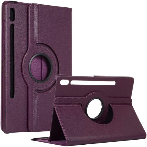 360 Degree Rotating Stand Smart Cover for Samsung Galaxy Tab S10 Plus (X820) / Tab S9 Plus (X810) / Tab S9 FE Plus (X610) / Tab S8 Plus (X800) / Tab S7 FE (T730) / Tab S7 Plus (T970) - Purple