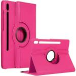 360 Degree Rotating Stand Smart Cover for Samsung Galaxy Tab S10 FE / S10 Lite (X400) / S9 (X710) / S9 FE (X510) / Tab S8 (X700) / Tab S7 (T870) - Hot Pink