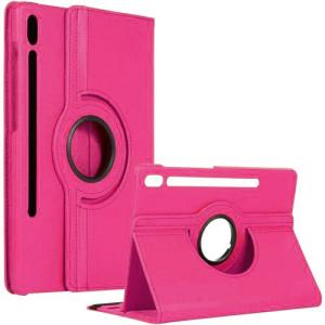 360 Degree Rotating Stand Smart Cover for Samsung Galaxy Tab S11 (X730) - Hot Pink