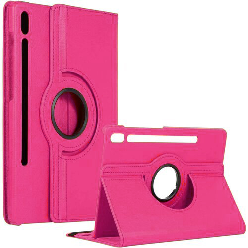 360 Degree Rotating Stand Smart Cover for Samsung Galaxy Tab S11 (X730) - Hot Pink