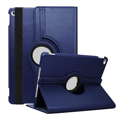 360 Degree Rotating Stand Smart Cover for Apple iPad Air / Air 2/ iPad 5/6 9.7 (2017/2018) - Navy Blue