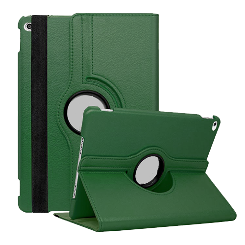 360 Degree Rotating Stand Smart Cover for Apple iPad Air 3 10.5 / iPad 7/8/9 10.2 / iPad Pro 10.5 - Dark Green