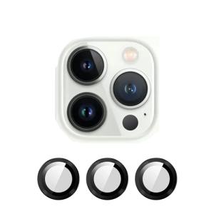 Metal Glass Lens Protection Compatible for iPhone 15 Pro / 15 Pro Max - Black