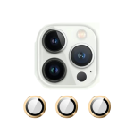 Metal Glass Lens Protection Compatible for iPhone 15 Pro / 15 Pro Max - Gold