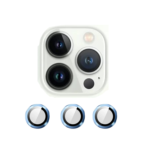 Metal Glass Lens Protection Compatible for iPhone 13 Pro / 13 Pro Max - Sierra Blue