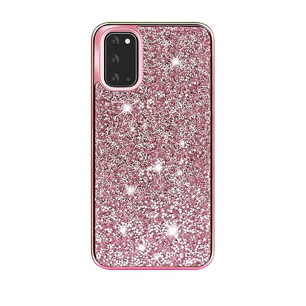 Hybrid Premium Diamond Bling Shockproof Phone Case for Samsung Galaxy S20 Plus - Pink