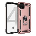 Armor Hybrid Military Case with Ring Kickstand for Google Pixel 4 - Rose Golden