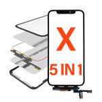 5IN1 With Frame (Front Glass + OCA + Short Touch + OCA Preinstalled) Compatible for iPhone X
