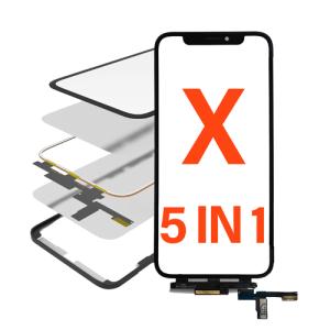 5IN1 With Frame (Front Glass + OCA + Short Touch + OCA Preinstalled) Compatible for iPhone X