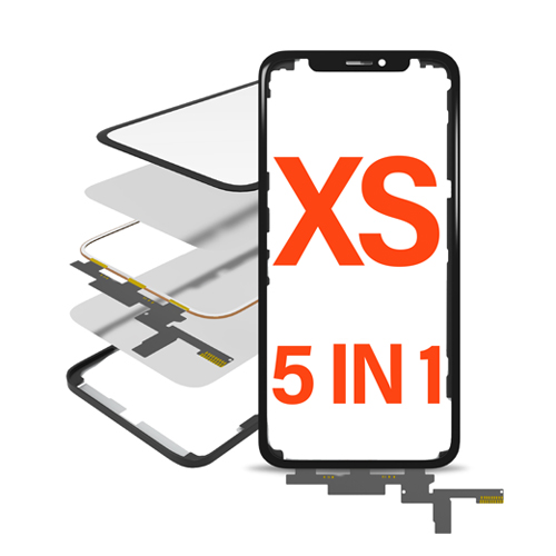 5IN1 With Frame (Front Glass + OCA + Short Touch + OCA Preinstalled) Compatible for iPhone XS