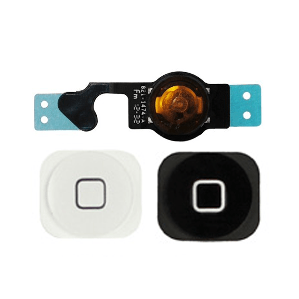 Home Button With Flex Compatible for iPhone 5G - Black