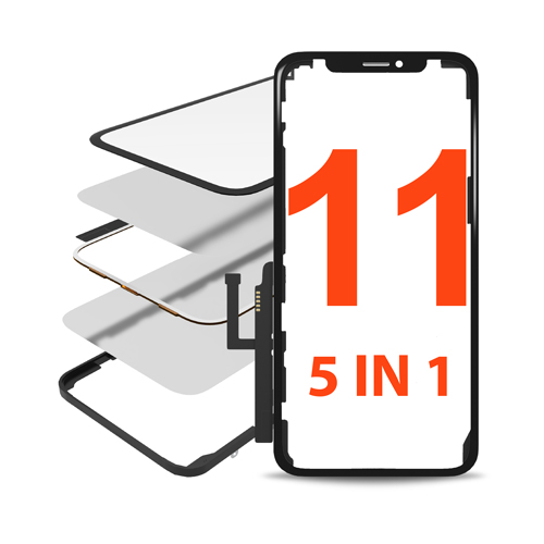 5IN1 (Front Glass + OCA + Frame + Touch + OCA Preinstalled) Compatible for iPhone 11
