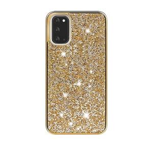 Hybrid Premium Diamond Bling Shockproof Phone Case for Samsung Galaxy S20 Plus - Golden